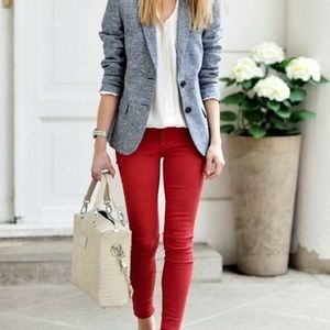 Loft modern skinny red jeans size 6 / 28